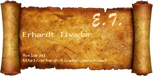 Erhardt Tivadar névjegykártya