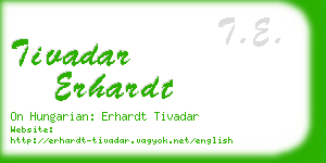 tivadar erhardt business card